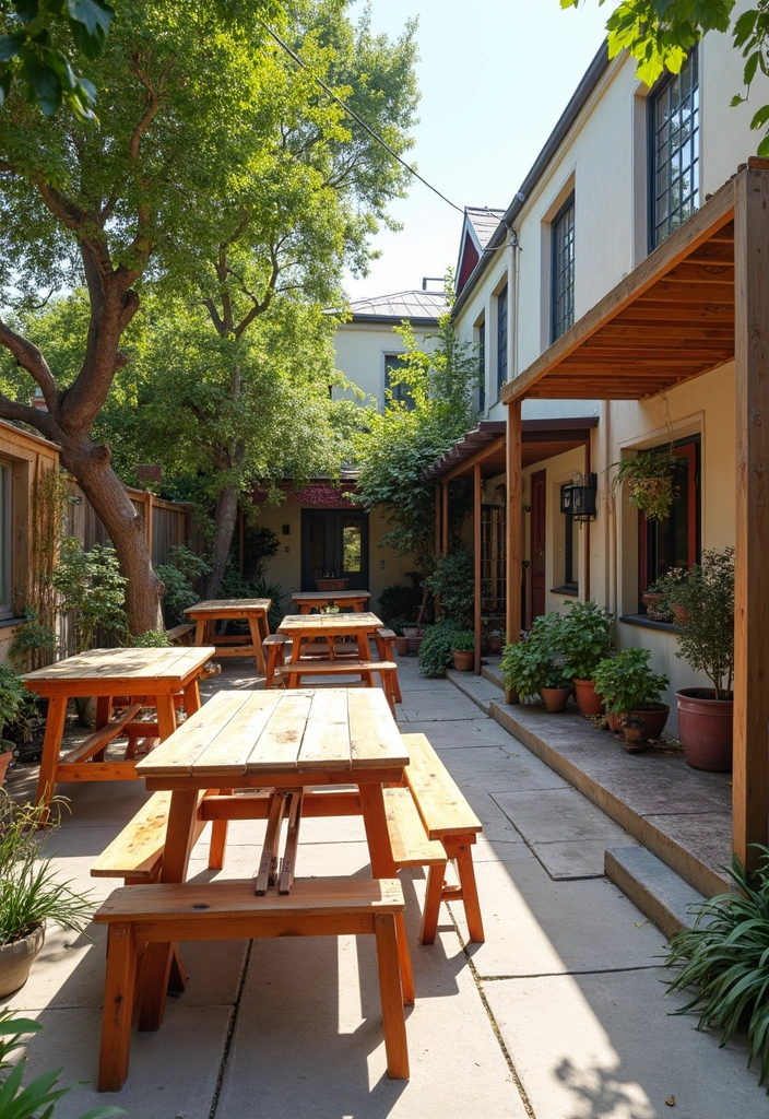 30 Backyard Cement Patio Designs That Feel Modern - 28. Outdoor Art Spaces