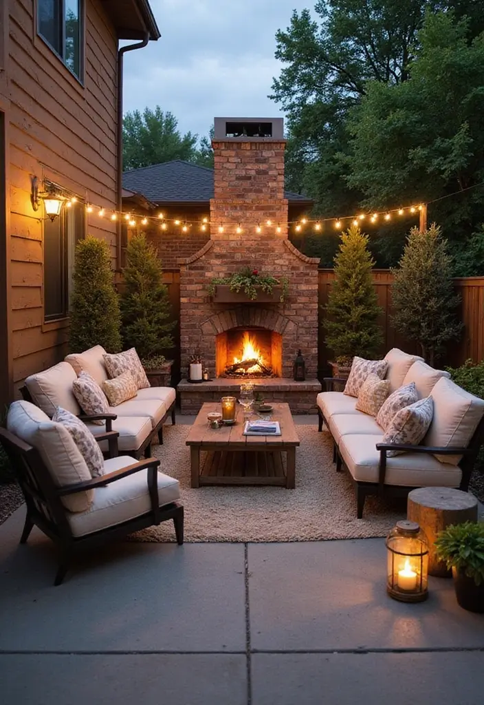 30 Backyard Cement Patio Designs That Feel Modern - 8. Outdoor Living Rooms