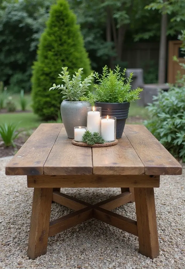 30 Backyard Patio Ideas on a Budget That Look Expensive - 1. Reclaimed Wood Coffee Table