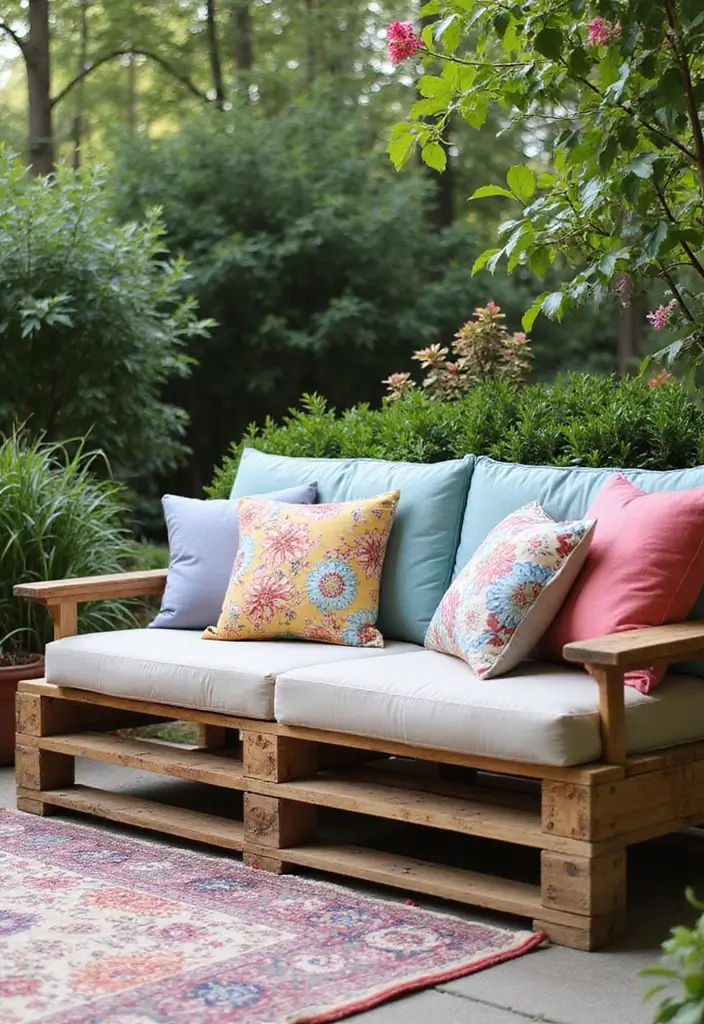 30 Backyard Patio Ideas on a Budget That Look Expensive - 2. DIY Pallet Sofa