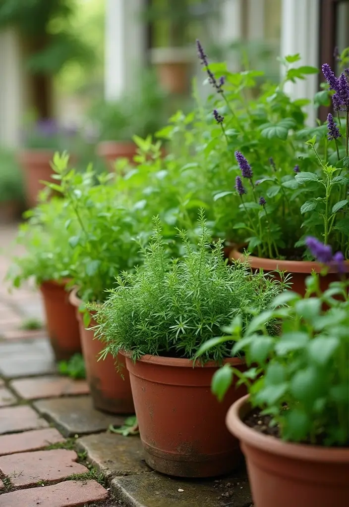 30 Backyard Patio Ideas on a Budget That Look Expensive - 26. Potted Herb Garden