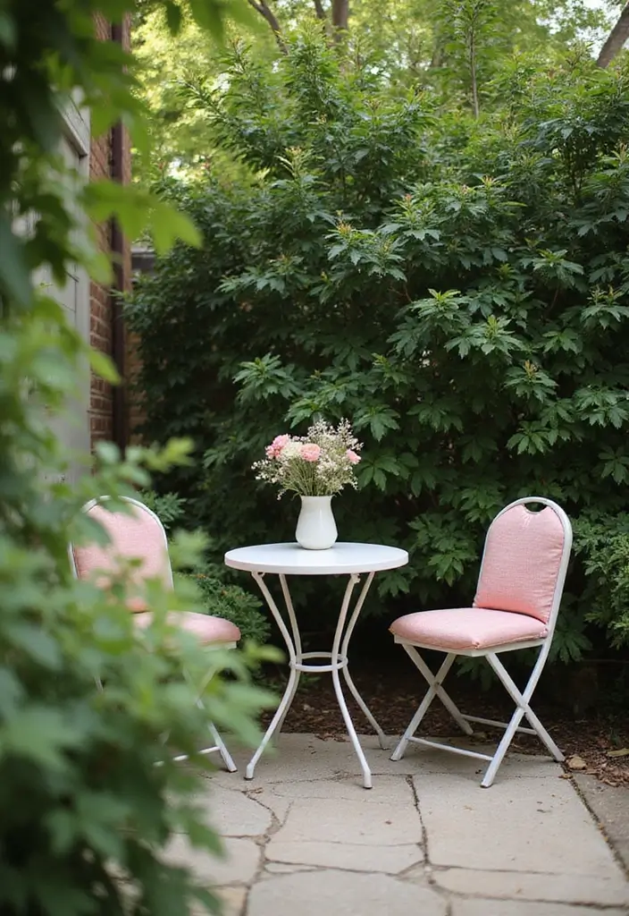 30 Backyard Sitting Area Ideas That Feel Cozy and Welcoming 12 30 Backyard Sitting Area Ideas That Feel Cozy and Welcoming - 12. Cozy Bistro Table