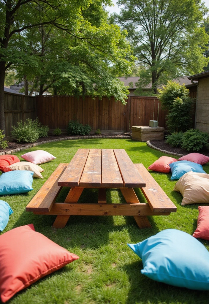 30 Backyard Sitting Area Ideas That Feel Cozy and Welcoming 22 30 Backyard Sitting Area Ideas That Feel Cozy and Welcoming - 22. Playful Outdoor Games Area