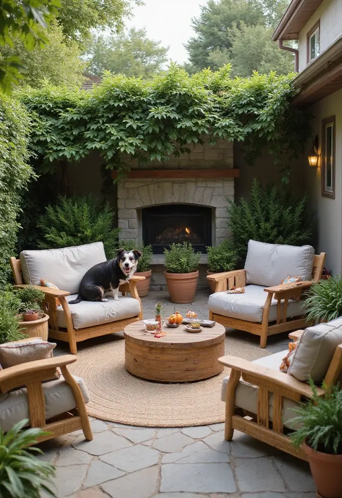 30 Backyard Sitting Area Ideas That Feel Cozy and Welcoming 29 30 Backyard Sitting Area Ideas That Feel Cozy and Welcoming - 29. Cozy Pet-Friendly Space