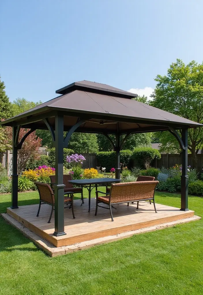 30 Gazebo Backyard Ideas That Add Shade and Charm - 13. Gazebo with Retractable Roof