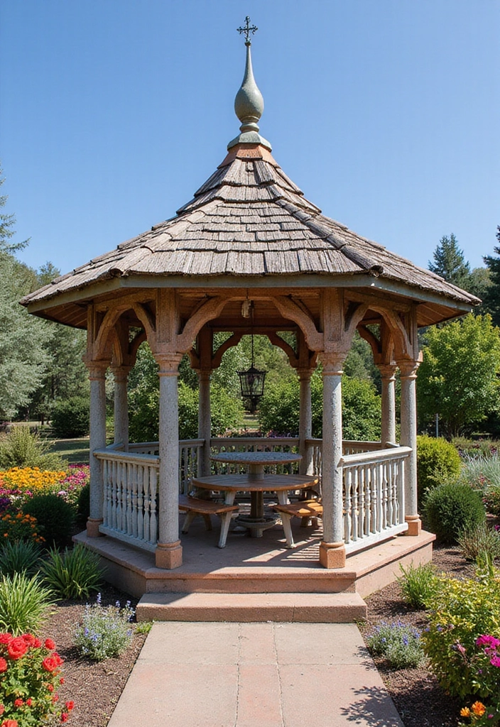 30 Gazebo Backyard Ideas That Add Shade and Charm - 30. Themed Gazebo