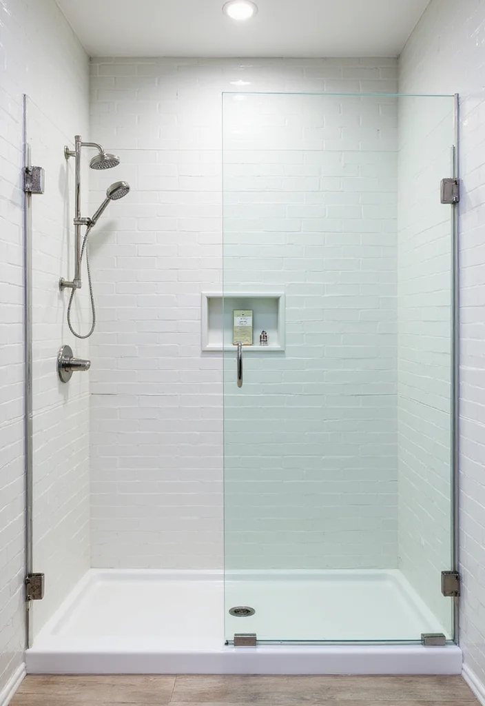 12 Bathroom Ideas White for Clean Bright Timeless Appeal - 4. Elegant Shower Space