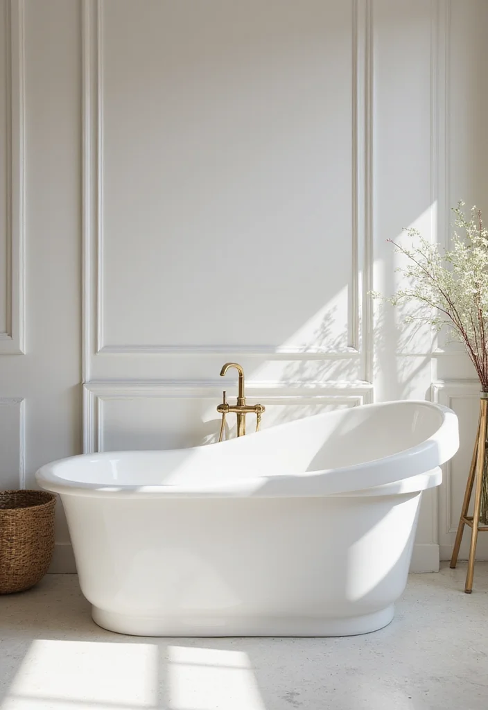 12 Bathroom Ideas White for Clean Bright Timeless Appeal - 7. Timeless White Bathtub