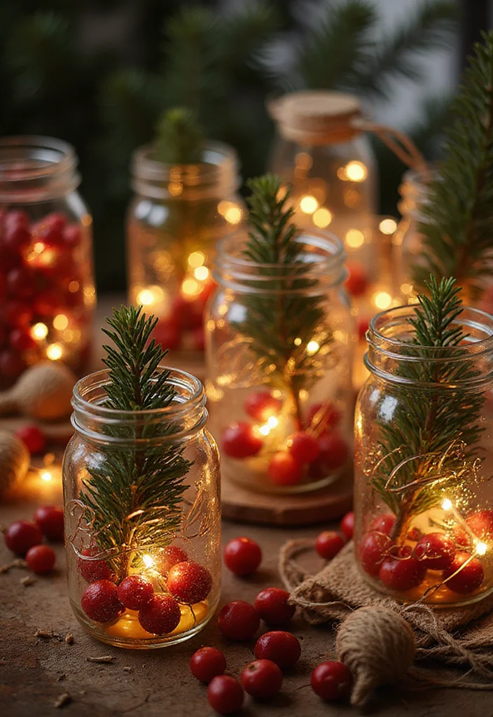 12 Christmas Kitchen Decor Ideas for Warm Festive Seasonal Style - 4. Mason Jar Magic