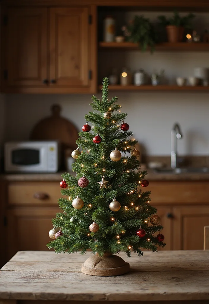 12 Christmas Kitchen Decor Ideas for Warm Festive Seasonal Style - 8. Christmas Tree in the Kitchen