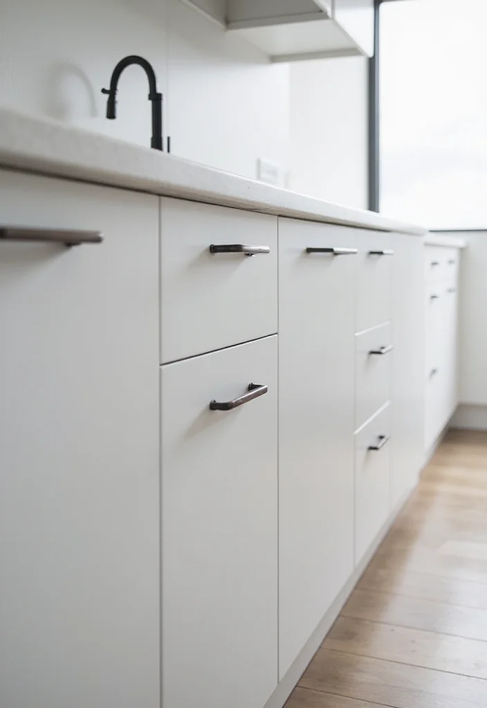 12 Kitchen Cabinet Hardware Ideas for Easy Instant Upgrades 5. Minimalist Metal Handles