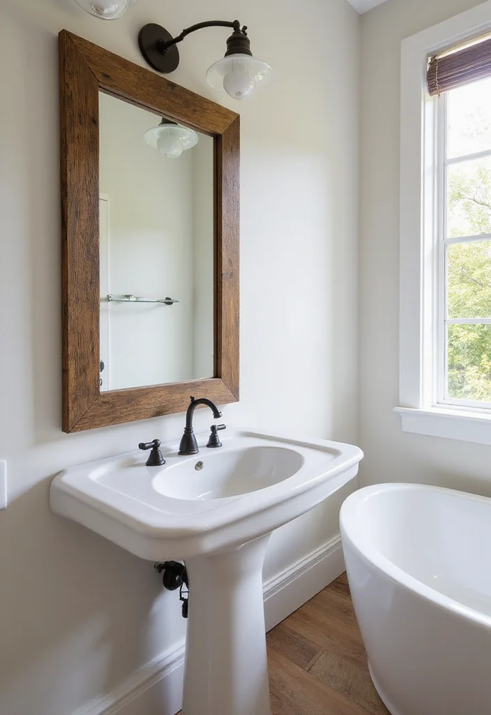 12 Rustic Half Bathroom Ideas for Cozy Natural Compact Style 100 12 Rustic Half Bathroom Ideas for Cozy Natural Compact Style 10. Utilize Mirror Magic