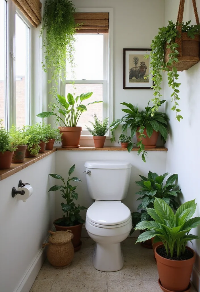 12 Rustic Half Bathroom Ideas for Cozy Natural Compact Style 45 12 Rustic Half Bathroom Ideas for Cozy Natural Compact Style 5. Introduce Greenery