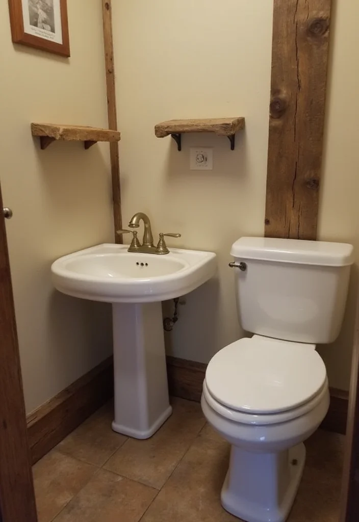 12 Rustic Half Bathroom Ideas for Cozy Natural Compact Style 67 12 Rustic Half Bathroom Ideas for Cozy Natural Compact Style 7. Opt for Compact Fixtures