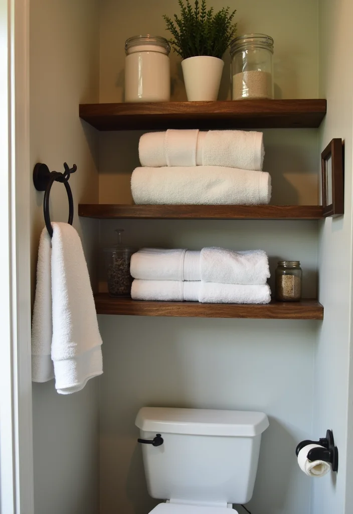 12 Rustic Half Bathroom Ideas for Cozy Natural Compact Style 89 12 Rustic Half Bathroom Ideas for Cozy Natural Compact Style 9. Use Open Shelving for Storage