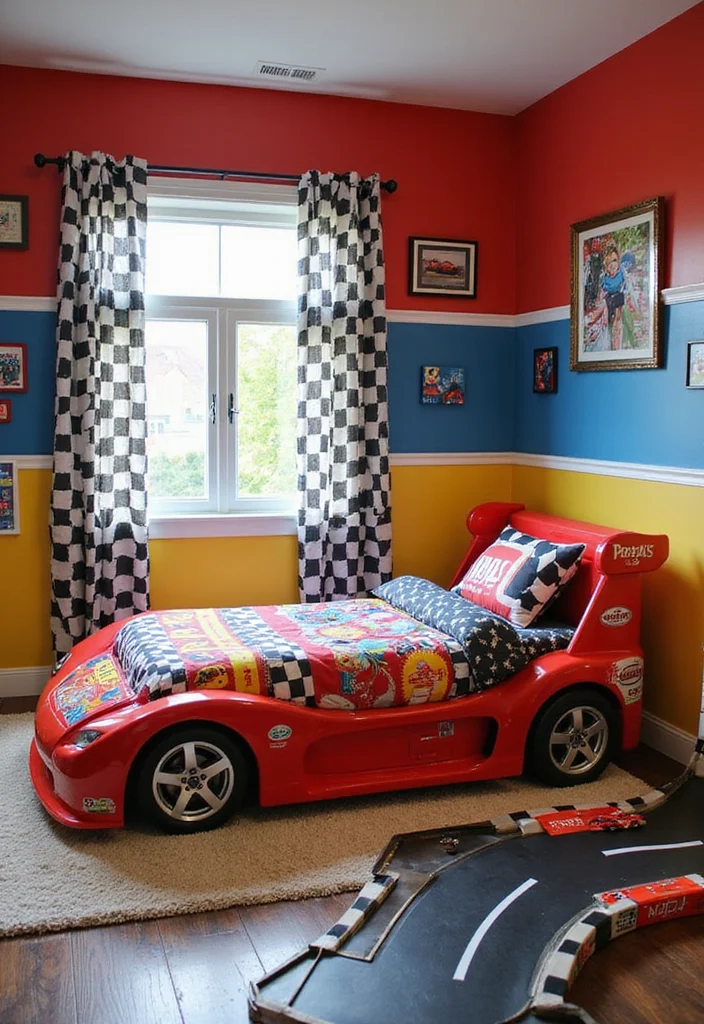 14 Boys Bedroom Ideas for Playful Practical Growing Needs 3. Classic Cars Racing Theme