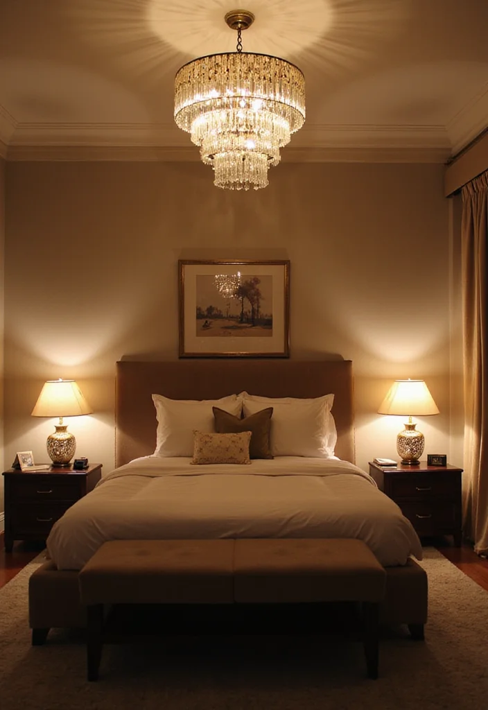 14 Large Bedroom Ideas for Open Airy Comfortable Layouts 78 14 Large Bedroom Ideas for Open Airy Comfortable Layouts 8. Layered Lighting