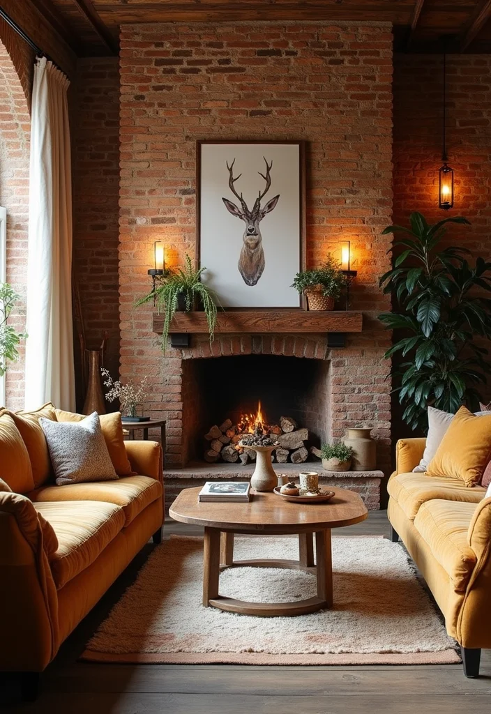 14 Living Room Wall Paneling Ideas for Texture Depth and Warmth - 6. Exposed Brick