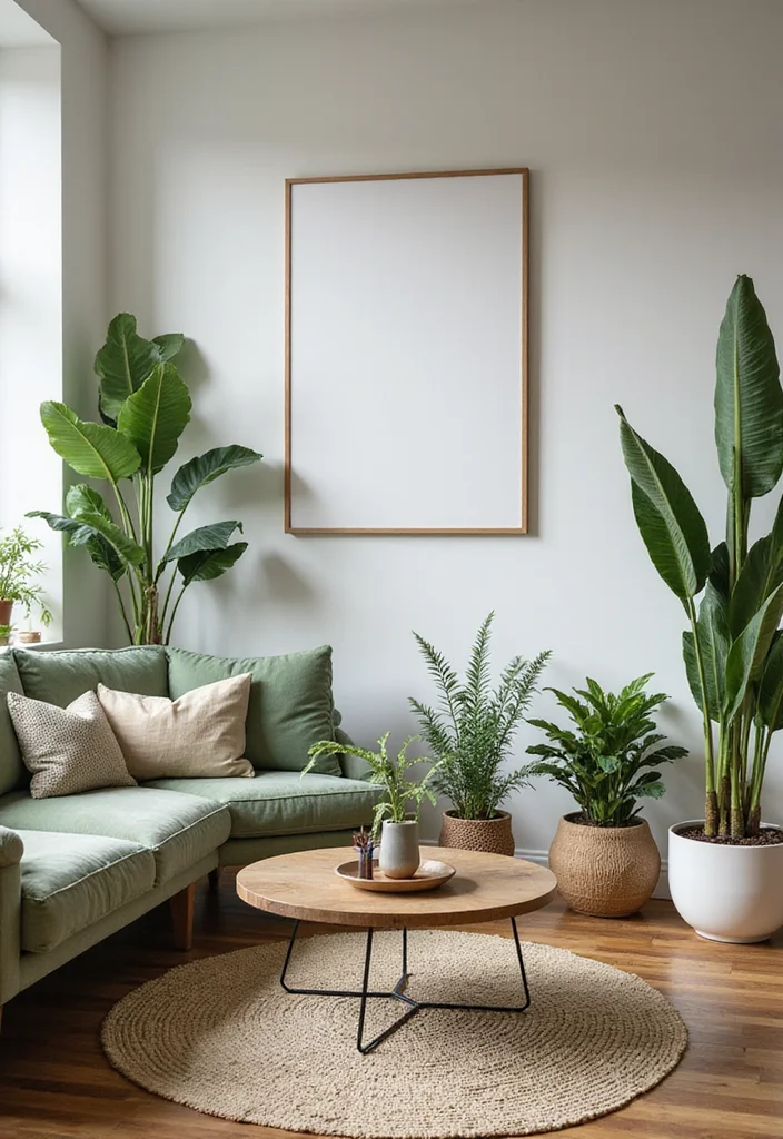 14 Plants in Living Room Ideas for Fresh Natural Greenery 133 14 Plants in Living Room Ideas for Fresh Natural Greenery - 13. Use Plant Styling as a Decor Theme