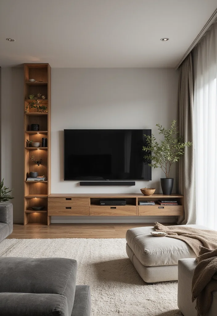 16 Beautiful Living Room Ideas for Warm Stylish Everyday Comfort 13. Incorporating Technology Wisely