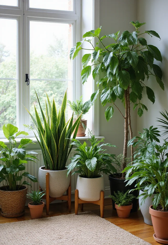 16 Beautiful Living Room Ideas for Warm Stylish Everyday Comfort 5. Indoor Plants for a Fresh Feel