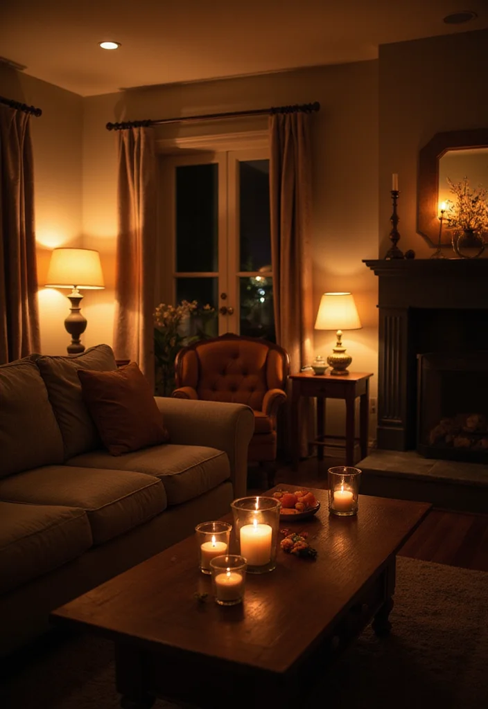 16 Beautiful Living Room Ideas for Warm Stylish Everyday Comfort 6. Soft Lighting for Ambiance