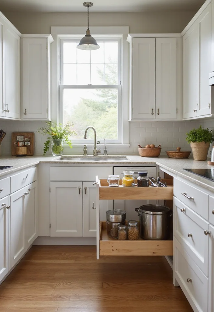 16 Kitchen Small Ideas for Efficient Layouts and Better Space Use 45 16 Kitchen Small Ideas for Efficient Layouts and Better Space Use 5. Pull Out Cabinets