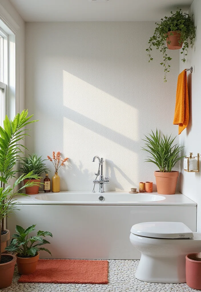 16 Modern Bathroom Decor Ideas for Clean Updated Minimal Style 14. Colorful Accents