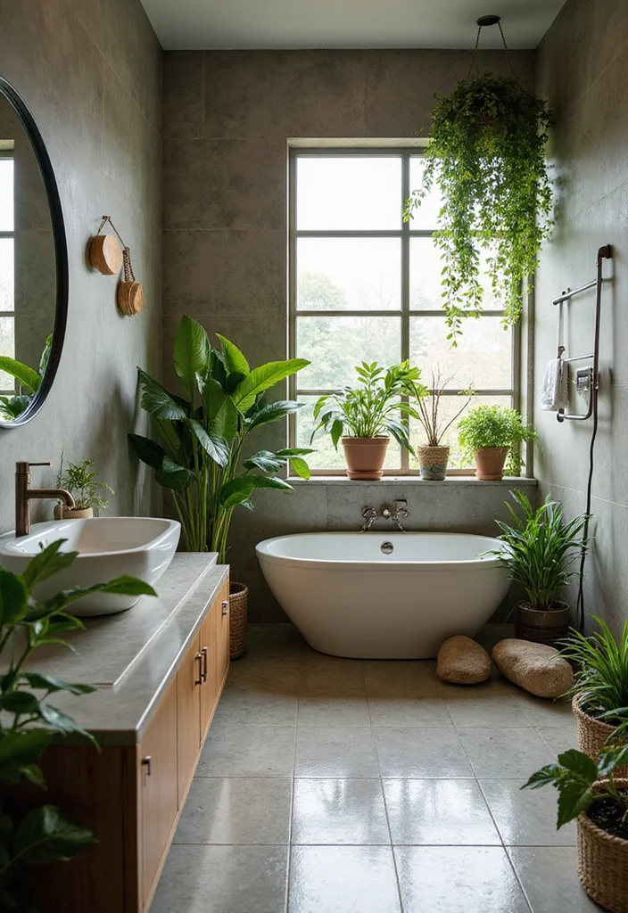 16 Modern Bathroom Decor Ideas for Clean Updated Minimal Style 2. Biophilic Design