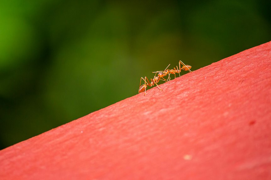 ants invading bathroom area