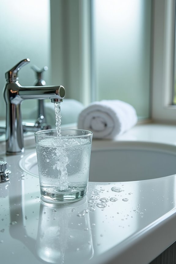 bathroom water can differ due to stagnation and buildup