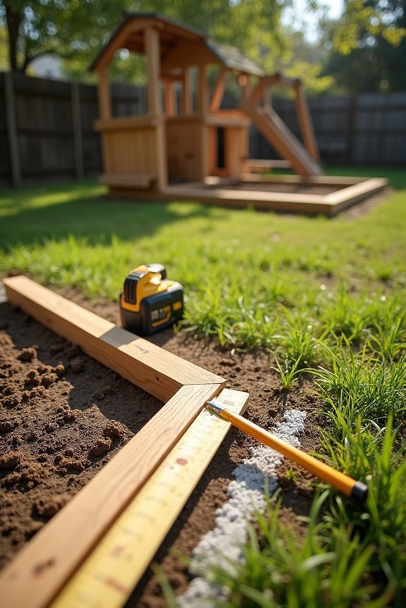 compact 5x9 backyard playset prep