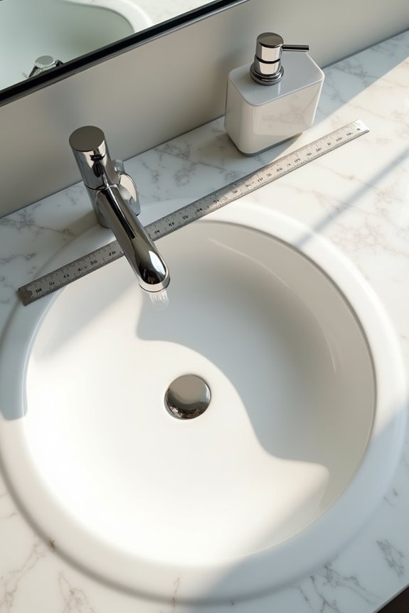 elbow height vanity ergonomics guidance