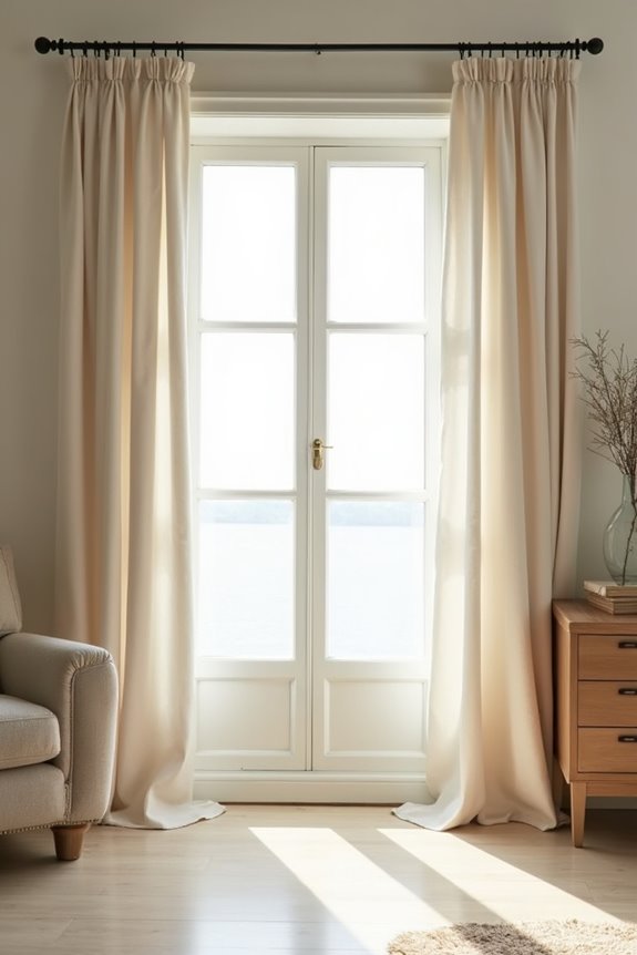 Should Curtains Go to the Floor and How Should You Hang Them? 3 floating break puddle floor lengths described