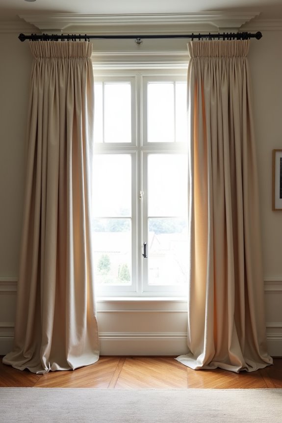 Should Curtains Go to the Floor and How Should You Hang Them? 5 hang curtain rod strategically above window