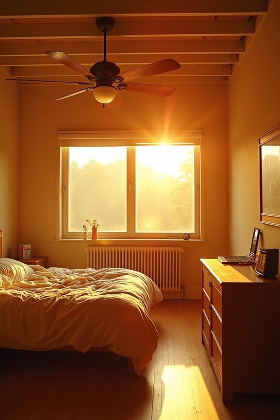 hot upstairs room airflow insulation sun exposure ic0tc