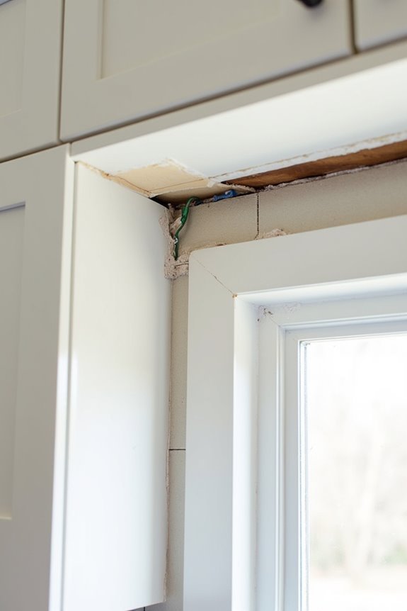 What Is a Kitchen Soffit and How to Remove It 6 inspect soffit with small inspection hole