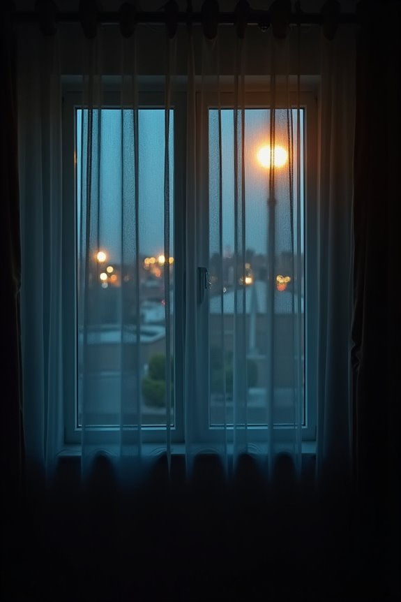 Can You See Through Sheer Curtains at Night? 2 lightweight sheers reveal silhouettes