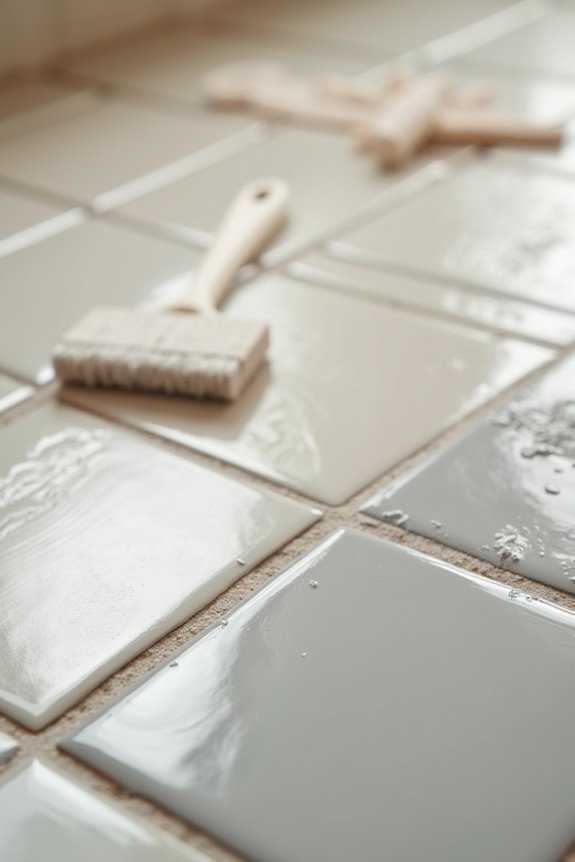 Can You Paint Bathroom Floor Tiles? 2 low traffic tile painting success areas