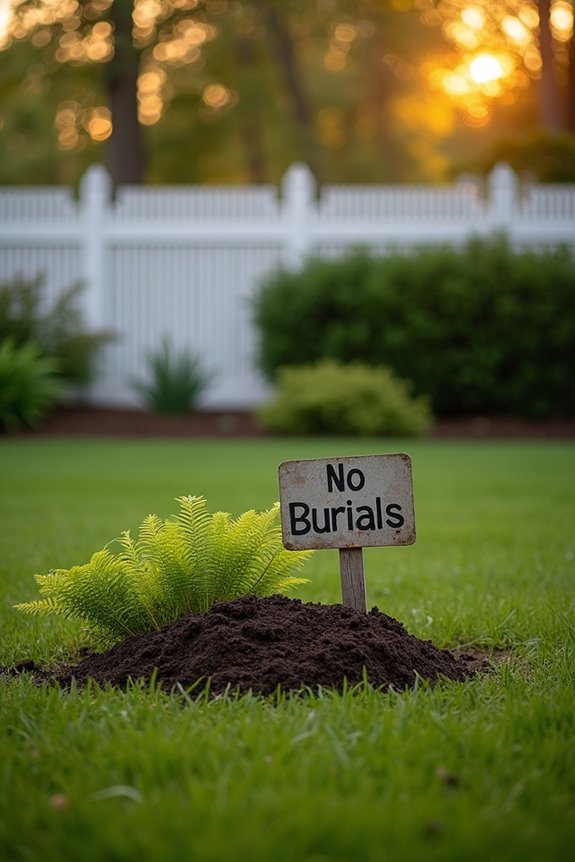 minimum 200 foot burial buffer zones