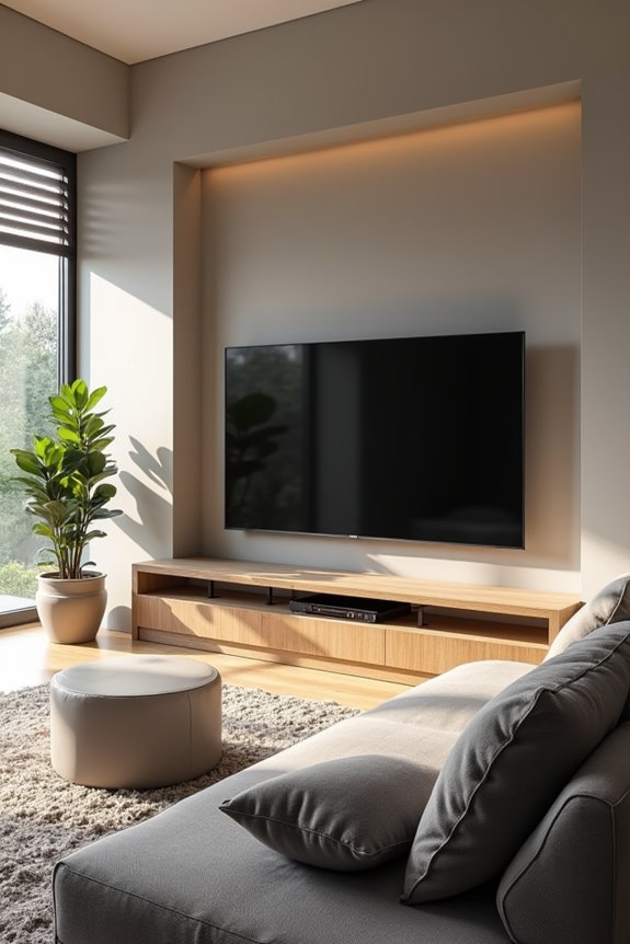 10 Tips for Choosing the Best TV Placement in Your Living Room 10 off center tv with balanced integration