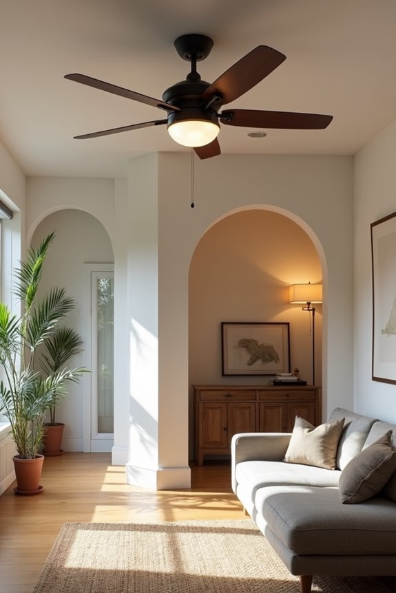 What Size Ceiling Fan Do You Need for Your Living Room? 4 open layouts demand larger fans
