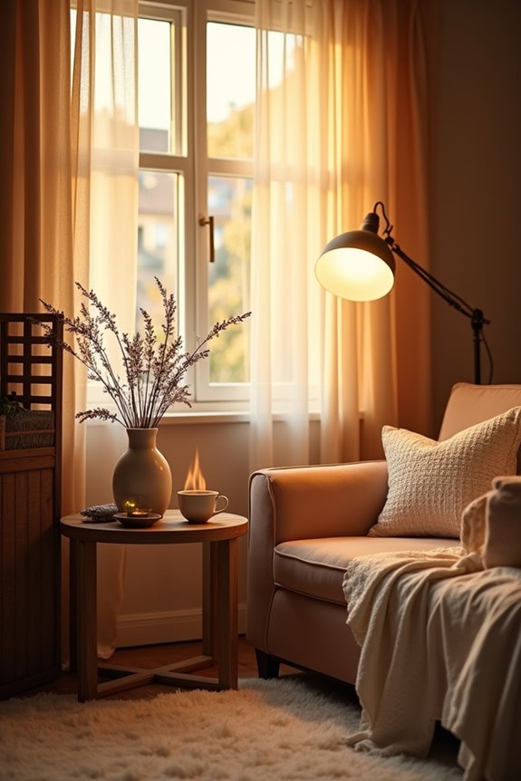relaxation corner in bedroom sanctuary