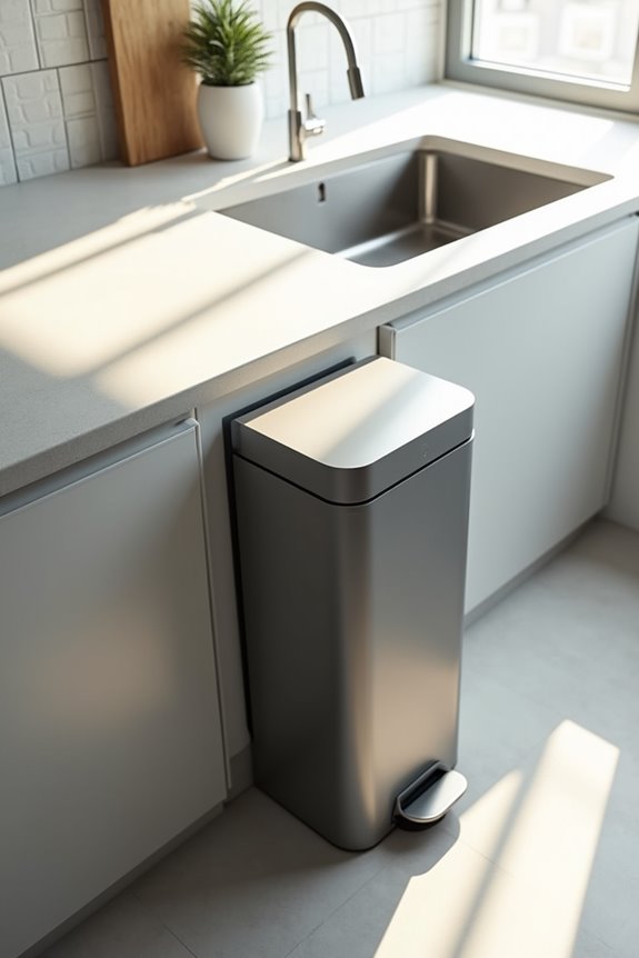 What Size Kitchen Trash Can Do You Actually Need? 6 simplehuman 10 gallon rectangular trash can jhm2g