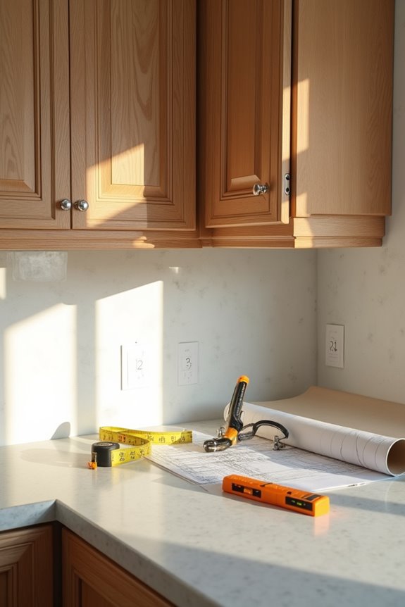 How Deep Are Kitchen Cabinets and How to Measure Them 6 tools and measuring essentials organized