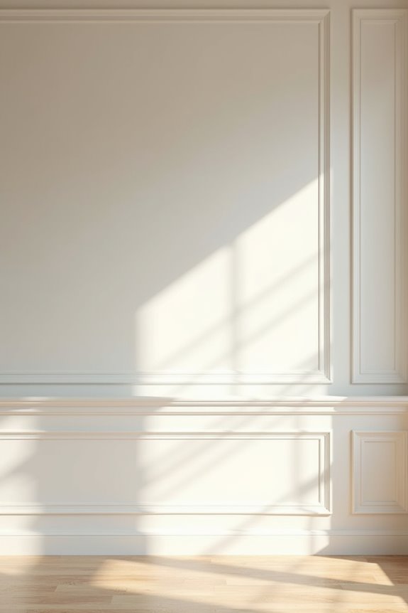 7 Creative Ways to Do Something With an Empty Living Room Wall 1 wall trim transforms plain walls dramatically